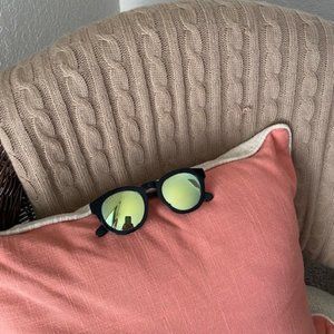 DIFF DIME II BLACK FRAME, GREEN LENS SUNGLASSES